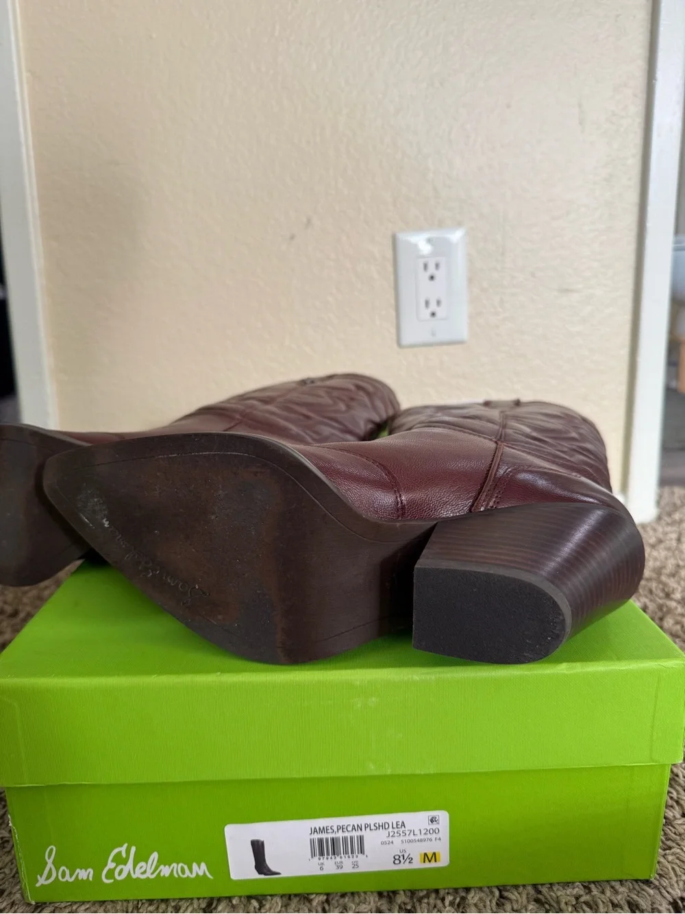 Sam Edelman James Cowboy Boot - Pecan - Picture 2 of 2